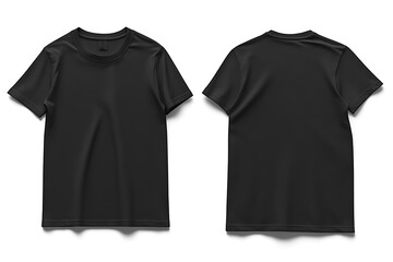 Naklejka premium Black t-shirt on a white background