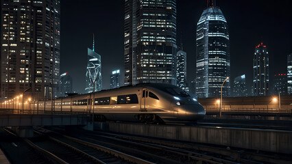 Obraz premium city skyline at night