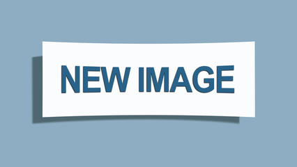 New Image. A card isolated on blue background.