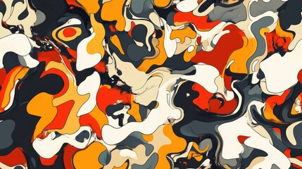 Seamless texture pattern with a chaotic abstract design ideal for trendy wallpaper or fabric applications