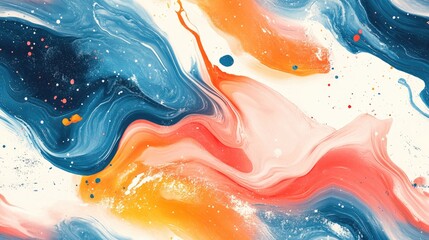 Abstract paint background featuring vibrant colors and fluid shapes perfect for textile design and creative projects