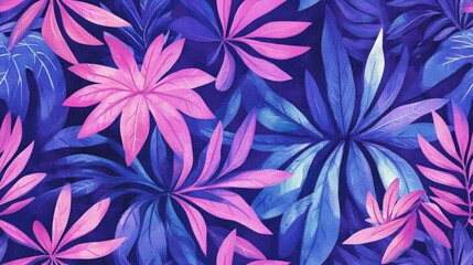 Watercolor tropical leaf seamless pattern created with hand drawn artistry perfect for fabric design fashion and home decor