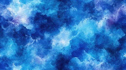 Seamless tie dye pattern with indigo and blue watercolor shades on a textured background perfect for winter themed design projects