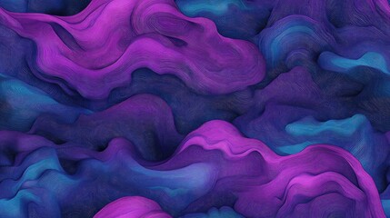 Obraz premium Seamless pattern of vibrant violet and cool cyan textures showcasing modern artistic design for interior decor or textile applications