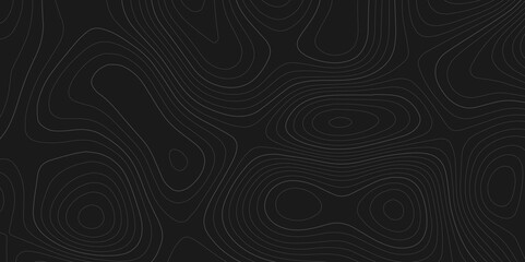 Abstract background wavy topographic line map. Contour geography map grid abstract backdrop. Seamless pattern and banner design. Modern and dynamic feel to topographic mapping vector illustration.