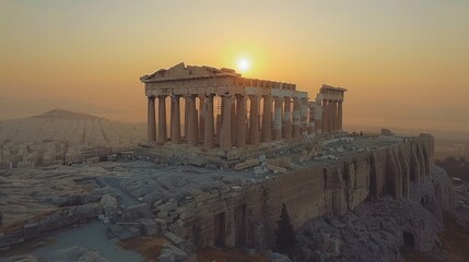 Fototapeta premium Sunrise Over Acropolis