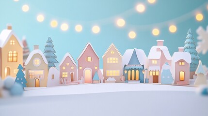 Fototapeta premium Create charming paper houses for festive decor