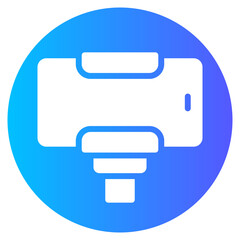 selfie stick gradient icon
