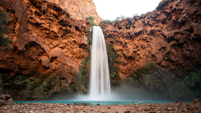 Landscape Mooney waterfall at Havasupai