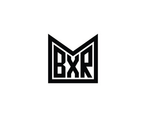 BXR logo design vector template. BXR