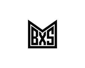 BXS logo design vector template. BXS