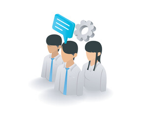 Communication working team the digital concept