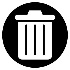 trash glyph icon