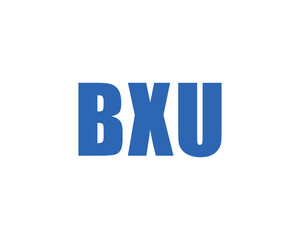 BXU logo design vector template. BXU