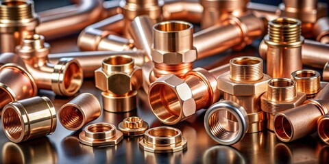 Copper pipe fittings and accessories for plumbing projects , copper, pipe, plumber