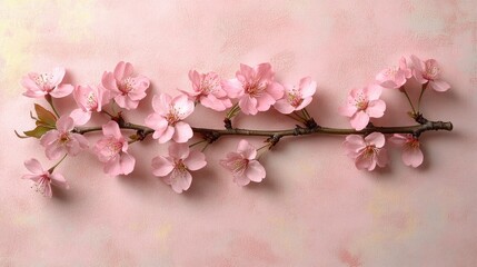 Pink Cherry Blossom Branch