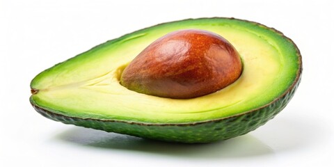 Fresh slice of ripe avocado on white background, avocado, ripe, green, healthy, fruit, food, organic, nutrition, vegetarian