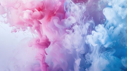 Fototapeta premium Colorful Smoke Watercolor Blurred Background - a vibrant and artistic visual. The colorful smoke blends seamlessly, creating a dreamy and abstract atmosphere.