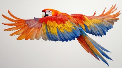 Obraz premium Scarlet Macaw in Flight