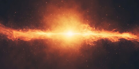 Fototapeta premium A minimalistic depiction of a bright supernova explosion, spreading radiant light across the cosmos
