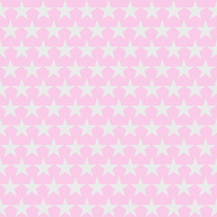 White stars on pink background. Seamless pattern. Perfect for various design projects, wallpapers, textiles, packaging, and digital backgrounds. 