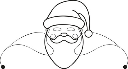 illustration of a sketch of santa 