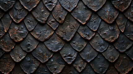 Fototapeta premium Dark, textured scales.