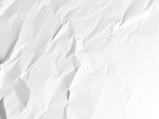 Obraz premium A close-up shot of a wrinkled white paper poster with creases and folds, blank, background