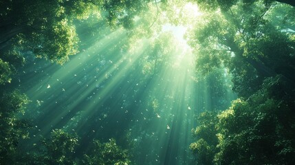 Obraz premium Sunlight Through the Trees