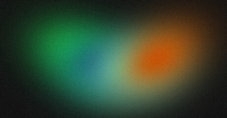 Abstract green blue orange color gradient grainy backdrop design, Vibrant color flow, glowing colors noisy gradient, bright colors, website header design, banner, poster, cover