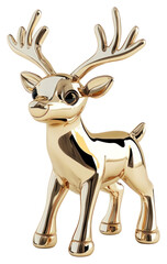 Fototapeta premium PNG Gold reindeer illustration figurine decoration.