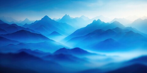 Blue mountain abstract landscape in blur. render, Abstract, Blue, Mountain, Blur, Landscape,Render, Nature, Scenic
