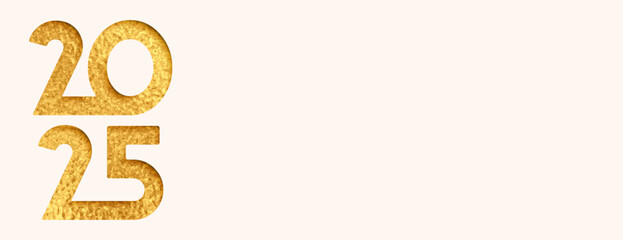 foil paper 2025 new year wallpaper with copy space