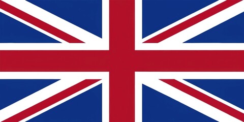 Union Jack flag of the United Kingdom, featuring red and white crosses on a blue field, Union Jack