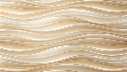 Obraz premium Smooth beige and cream waves flowing seamlessly in a calming pattern, minimalist, modern, soft, gentle, gradient