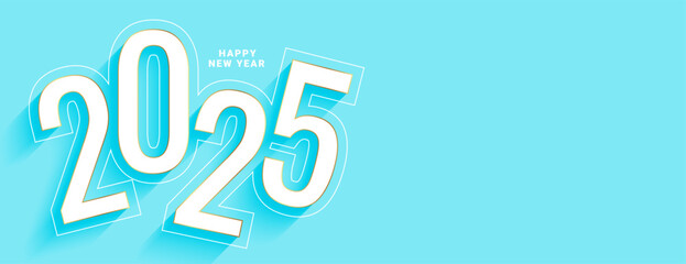 happy new year 2025 banner for social media post