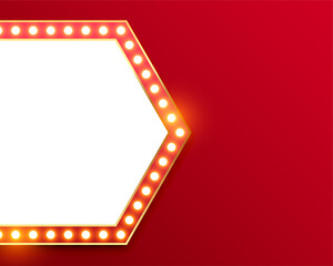 glowing classic marquee lightbox frame with text space