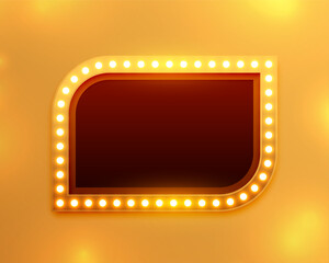 vintage style empty theater marquee billboard frame design © starlineart