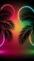 Obraz premium background with palm trees