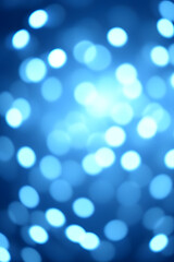 Ethereal Blue Bokeh Lights Abstract Background