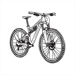 Bicycle Drawing vector design 