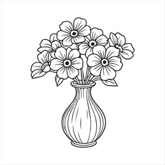 Flowers drawing vector design 