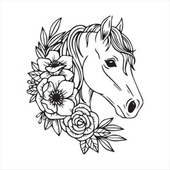 Easy lily flower drawing pencil art vector 