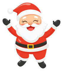 PNG Santa claus dancing character cartoon winter.