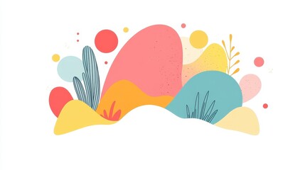 Pastel Abstract Shapes with Smooth Gradients