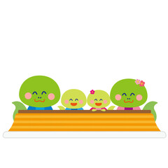 炬燵で温まる蛇の家族