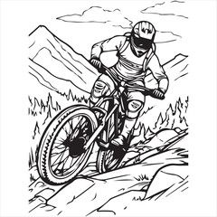 Motorcycle Drawing vector design 