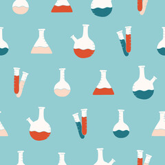 Collection of Flask Vector Seamless Pattern illustration Design
