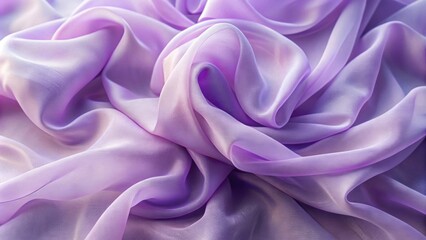 Obraz premium Soft purple chiffon fabric with delicate texture , elegant, light, flowy, pastel, lavender, sheer, drape, feminine, soft