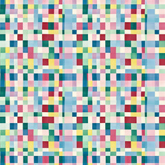 Fototapeta premium Colorful geometric pattern with abstract checkered design for creative backgrounds - seamless pattern